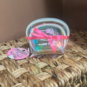 Hello Kitty 2 piece iridescent cosmetic bag set